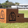 Findaly's Ridge South Custom engraved barn logo mounting block