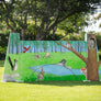hand painted jumper wall with beautiful nature scene