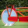bicycle horse jump red adn blue