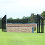Black aluminum picket standards