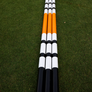 Orange, Black and White Striped Jump Poles