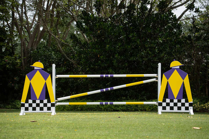 Jockeys jump standards (Designer Series) from Dalman Jump Co.