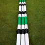 Green, Black and White Striped Jump Poles