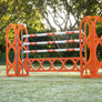 Orange horse show jump standards
