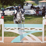 Sandra Dalman jumping the Tiffany jumper wall made by Dalman Jump Co.