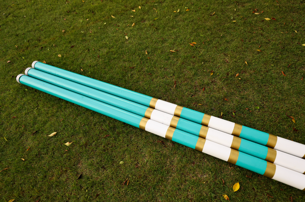Turquoise Striped Jump Poles – Dalman Jump Co