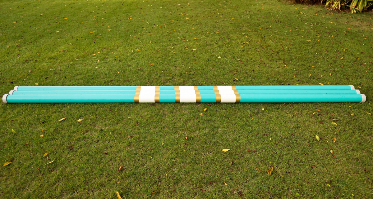 Turquoise Striped Jump Poles – Dalman Jump Co