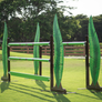 Leaf designer horse jump standards by Dalman Jump Co.