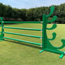 Green horse jump standards