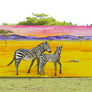 Hand painted zebra jumper wall from Dalman Jump Co.