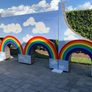 Mountcliff Arch Wall from Dalman Jump Co. - Painted Rainbows