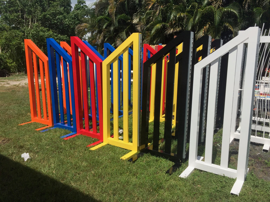 aluminum picket jump standards in variety of colors