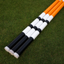 Orange, Black and White Striped Jump Poles