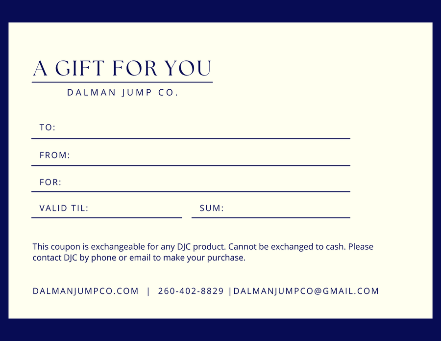 Dalman Jump Co gift card