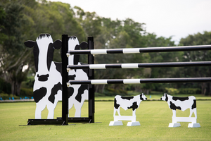 Cow horse jump Standards (Designer Series) from Dalman Jump Co.
