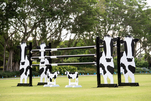 Cow Standards horse jump standards (Designer Series) from Dalman Jump Co.