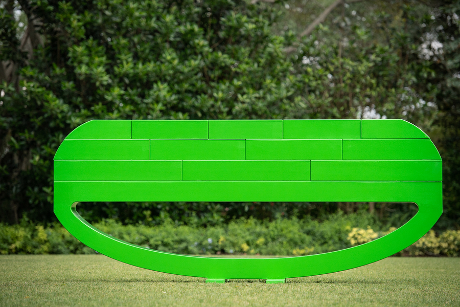 Green "Happy" Airy Jumper Wall From Dalman Jump Co.