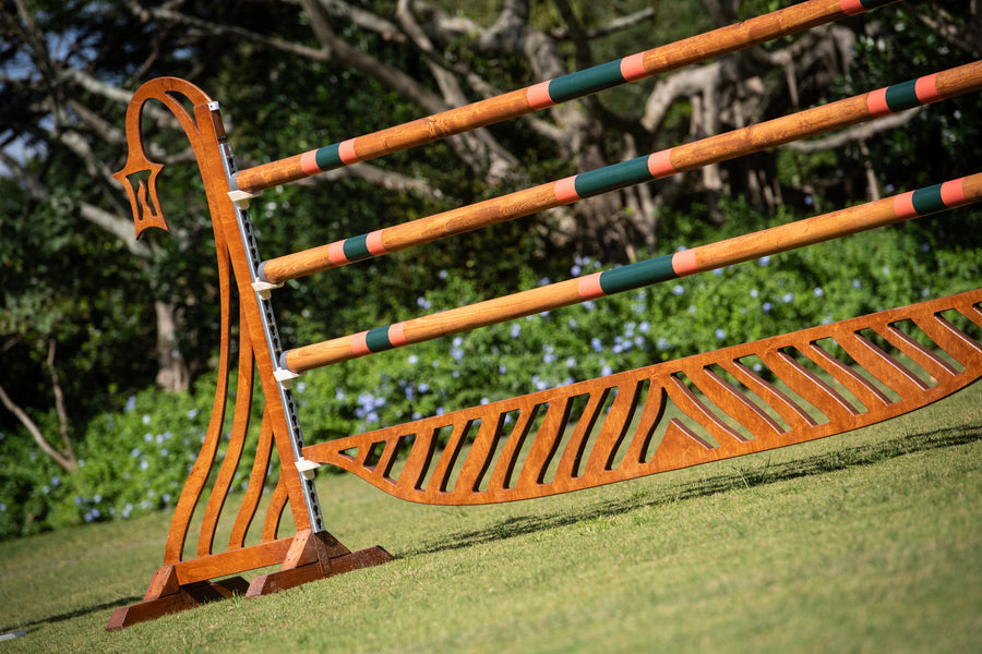 natural wooden lantern jump standards