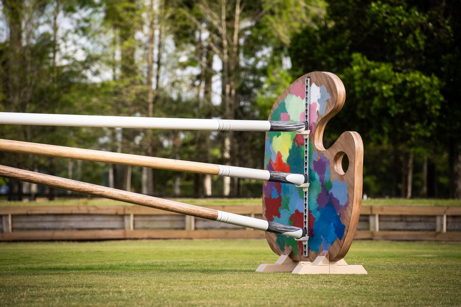 giant painting horse show jump