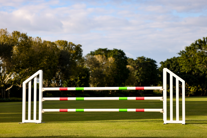 'Watermelon Poles' Schooling Jumper Complete Jump