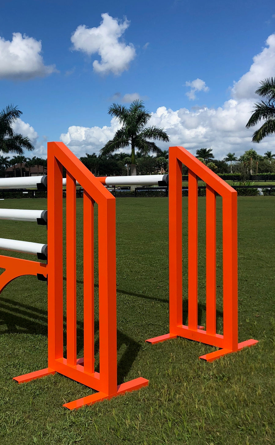 Aluminum Picket Standards from Dalman Jump Co. in red