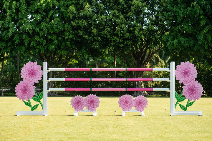 Dahlia flower horse jump standards