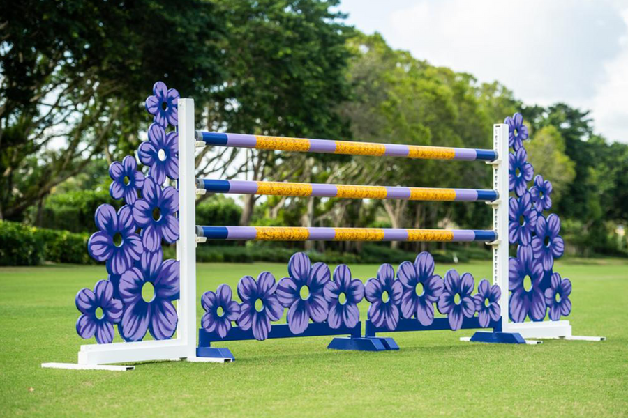 Lilac flower jump standards (Designer Series) from Dalman Jump Co.