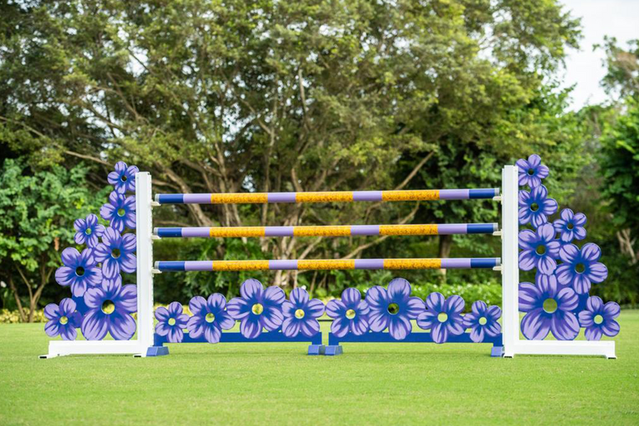 Lilac flower horse jump standards