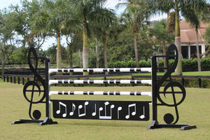 music themed Flat panel logo gate from Dalman Jump Co.