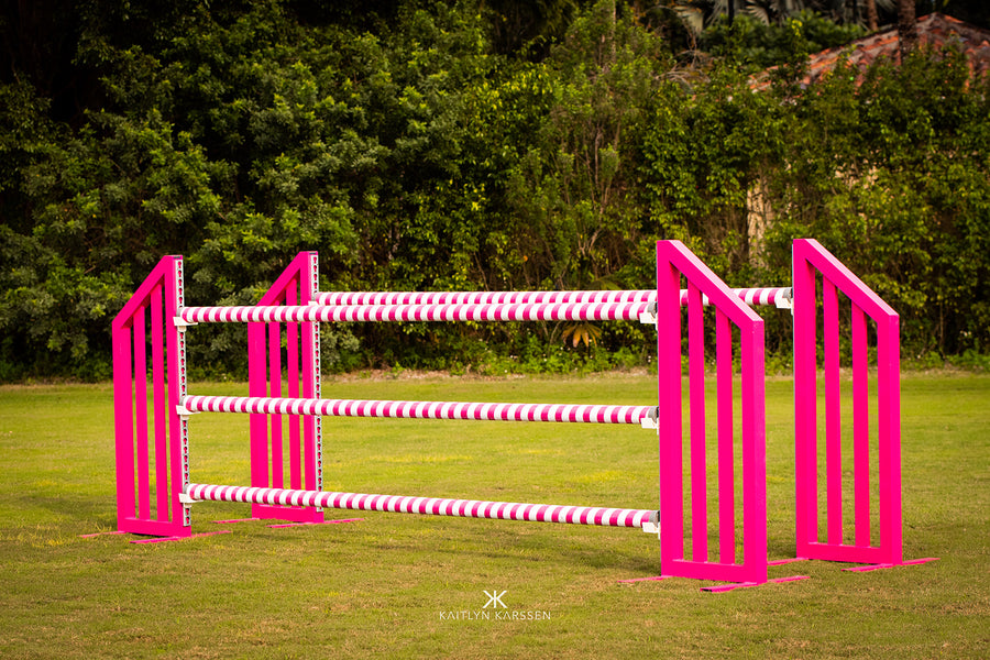 pink Spiral jump poles from Dalman Jump Co.