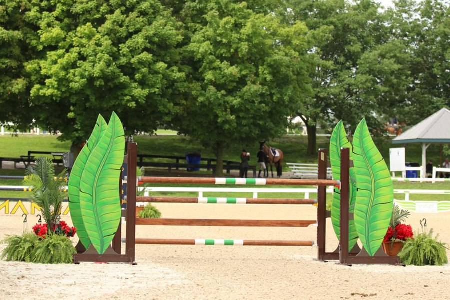 Leaf horse jump standards (Designer Series) by Dalman Jump Co.