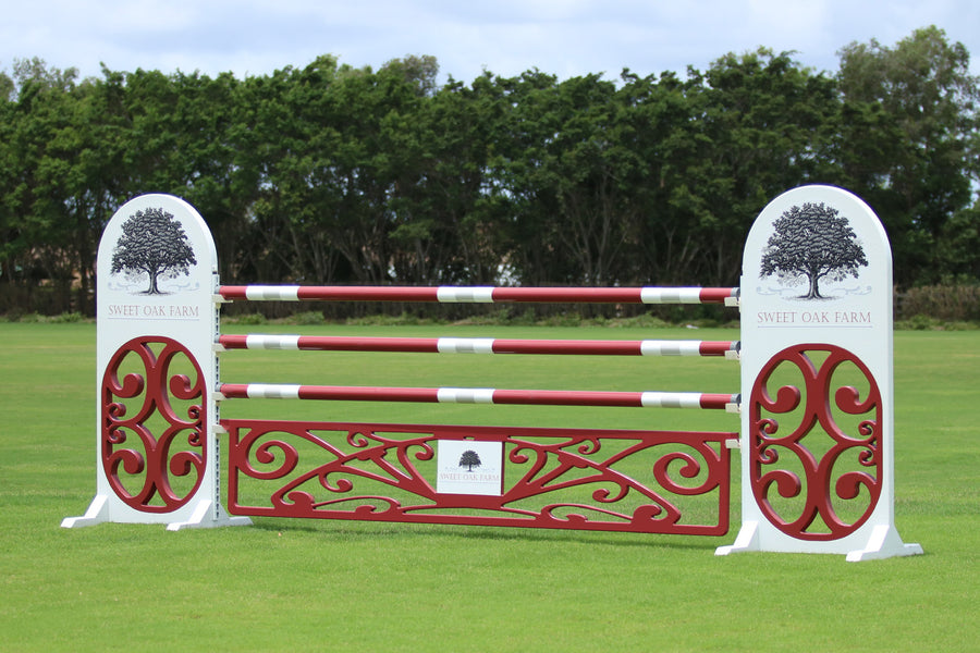 Ornate logo gate from Dalman Jump Co.
