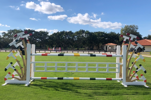 Polo Mallet themed jump standards from Dalman Jump Co.