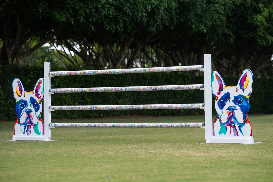 Pop art dog horse jump standards