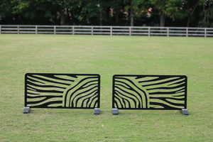 Zebra cutout jump fillers from Dalman Jump Co. — black